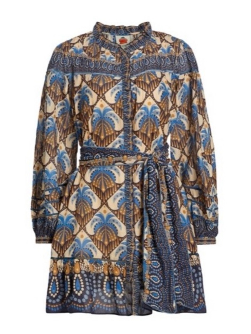 FARM Rio Cocopalm Belted Mini Dress Large
